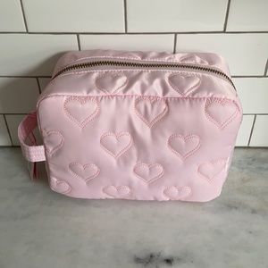 Stoney Clover Lane x Target large pouch with embroidered hearts